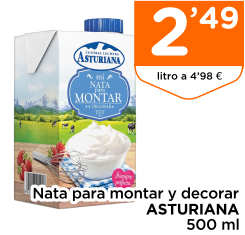 Nata para montar y decorar ASTURIANA 500 ml