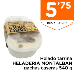 Helado tarrina HELADER?A MONTALB?N gachas caseras 540 g