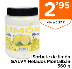 Sorbete de lim?n GALVY Helados Montalb?n 560 g