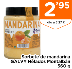 Sorbete de mandarina GALVY Helados Montalb?n 560 g