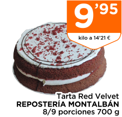 Tarta Red Velvet REPOSTER?A MONTALB?N 8/9 porciones 700 g