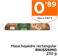 Masa hojaldre rectangular RIKISSSIMO 230 g