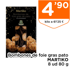 Bombones de foie gras pato MARTIKO 8 ud 80 g