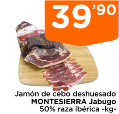 Jam?n de cebo deshuesado MONTESIERRA Jabugo 50% raza ib?rica -kg-