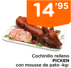 Cochinillo relleno PICKEN con mousse de pato -kg-