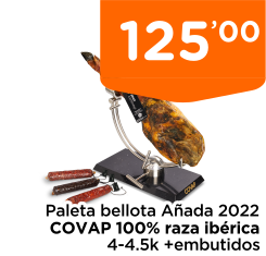 Paleta bellota A?ada 2022 COVAP 100% raza ib?rica 4-4.5k +embutidos