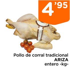 Pollo de corral tradicional ARIZA entero -kg-