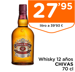 Whisky 12 a?os CHIVAS 70 cl