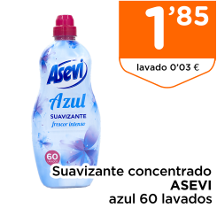 Suavizante concentrado ASEVI azul 60 lavados