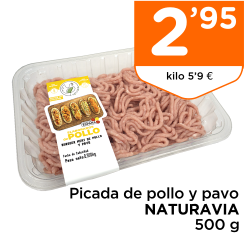 Picada de pollo y pavo NATURAVIA 500 g