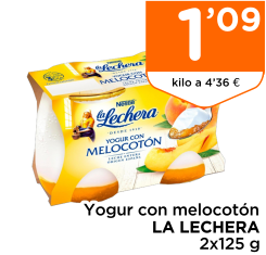 Yogur con melocot?n LA LECHERA 2x125 g