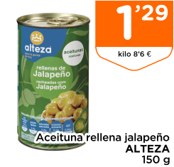 Aceituna rellena jalape?o ALTEZA 150 g