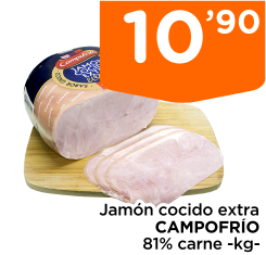 Jam?n cocido extra CAMPOFR?O 81% carne -kg-