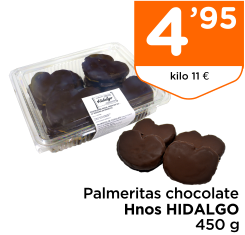 Palmeritas chocolate Hnos HIDALGO 450 g