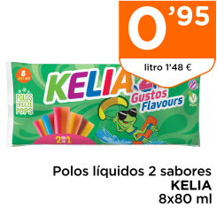 Polos l?quidos 2 sabores KELIA 8x80 ml