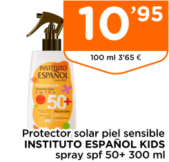 Protector solar piel sensible INSTITUTO ESPA?OL KIDS spray spf 50+ 300 ml