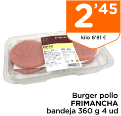 Burger pollo FRIMANCHA 360 g 4 ud