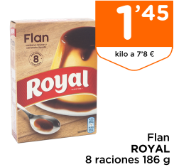 Flan ROYAL 8 raciones 186 g