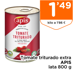 Tomate triturado extra APIS lata 800 g