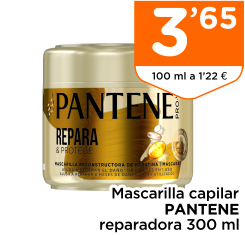 Mascarilla capilar PANTENE reparadora 300 ml