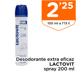 Desodorante extra eficaz LACTOVIT spray 200 ml