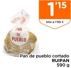 Pan de pueblo cortado RUIPAN 590 g