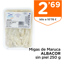 Migas de Maruca ALBACOR sin piel 250 g