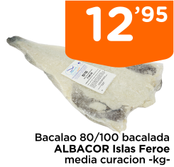 Bacalao 80/100 bacalada ALBACOR Islas Feroe media curacion -kg-