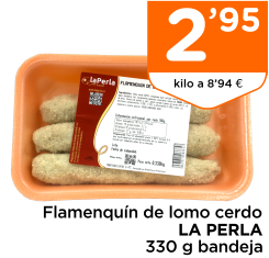 Flamenqu?n de lomo cerdo LA PERLA 330 g bandeja