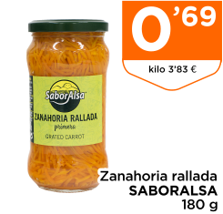 Zanahoria rallada SABORALSA 180 g