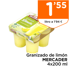 Granizado de lim?n MERCADER 4x200 ml