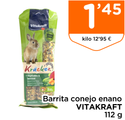 Barrita conejo enano VITAKRAFT 112 g