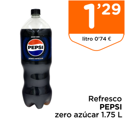 Refresco PEPSI zero az?car 1.75 L