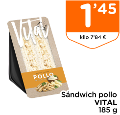 S?ndwich pollo VITAL 185 g