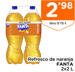 Refresco de naranja FANTA 2x2 L