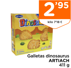 Galletas dinosaurus ARTIACH 411 g