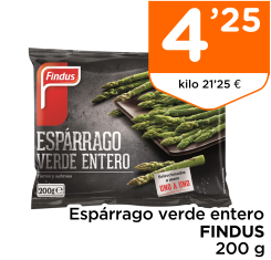Esp?rrago verde entero FINDUS 200 g