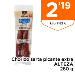 Chorizo sarta picante extra ALTEZA 280 g
