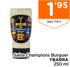 Salsa Champions Burguer YBARRA 250 ml