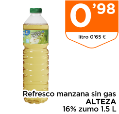 Refresco manzana sin gas ALTEZA 16% zumo 1.5 L