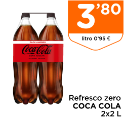 Refresco zero COCA COLA 2x2 L