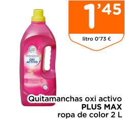 Quitamanchas oxi activo PLUS MAX ropa de color 2 L