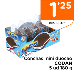 Conchas mini duocao CODAN 5 ud 180 g