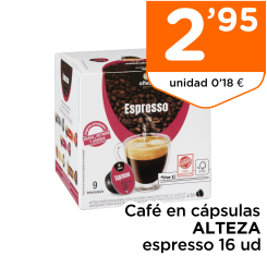 Caf? en c?psulas ALTEZA espresso 16 ud