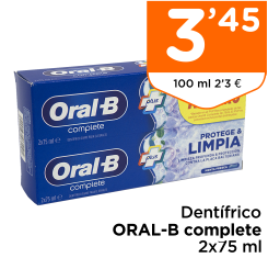 Dent?frico ORAL-B complete 2x75 ml