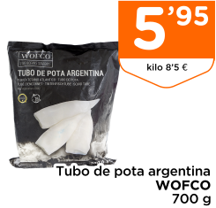 Tubo de pota argentina WOFCO 700 g