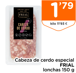 Cabeza de cerdo especial FRIAL lonchas 150 g