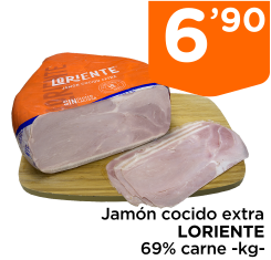 Jam?n cocido extra LORIENTE 69% carne -kg-