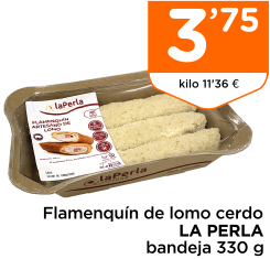 Flamenqu?n de lomo cerdo LA PERLA bandeja 330 g
