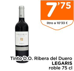 Tinto D.O. Ribera del Duero LEGARIS roble 75 cl